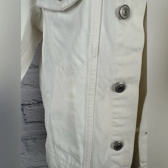 Sandro Paris white denim jacket size M - Picture 3 of 10